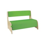 Bank mit Rückenlehne in grün, Serie Natur, Breite 70 cm, Sitzhöhe 25 cm, Banktiefe 45 cm 